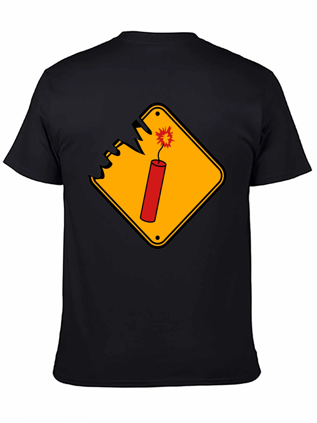 Dynamite Sign Graphic Tee - Bold & Edgy Black T-Shirt