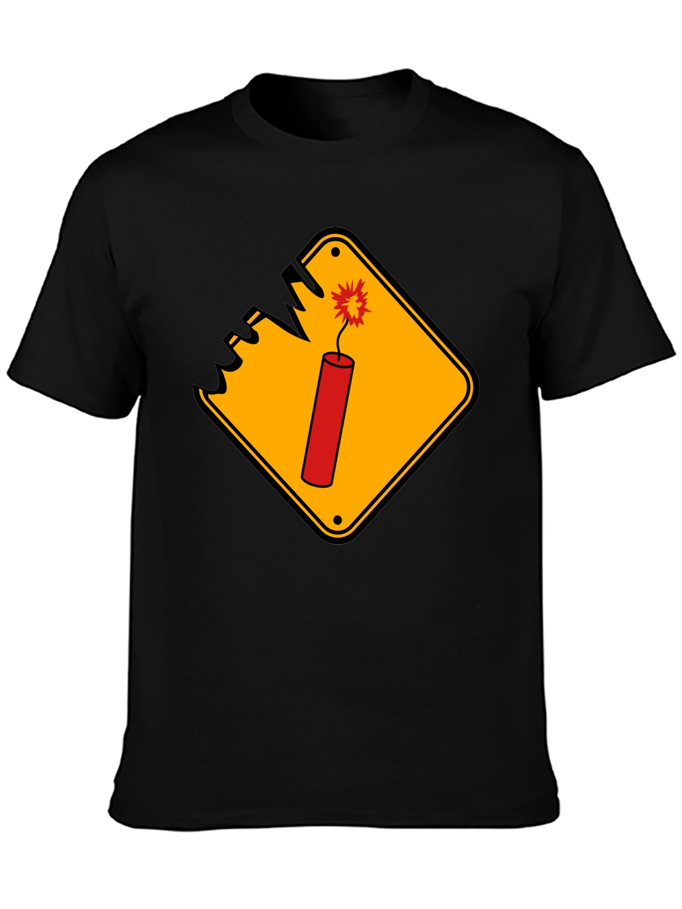 Dynamite Sign Graphic Tee - Bold & Edgy Black T-Shirt