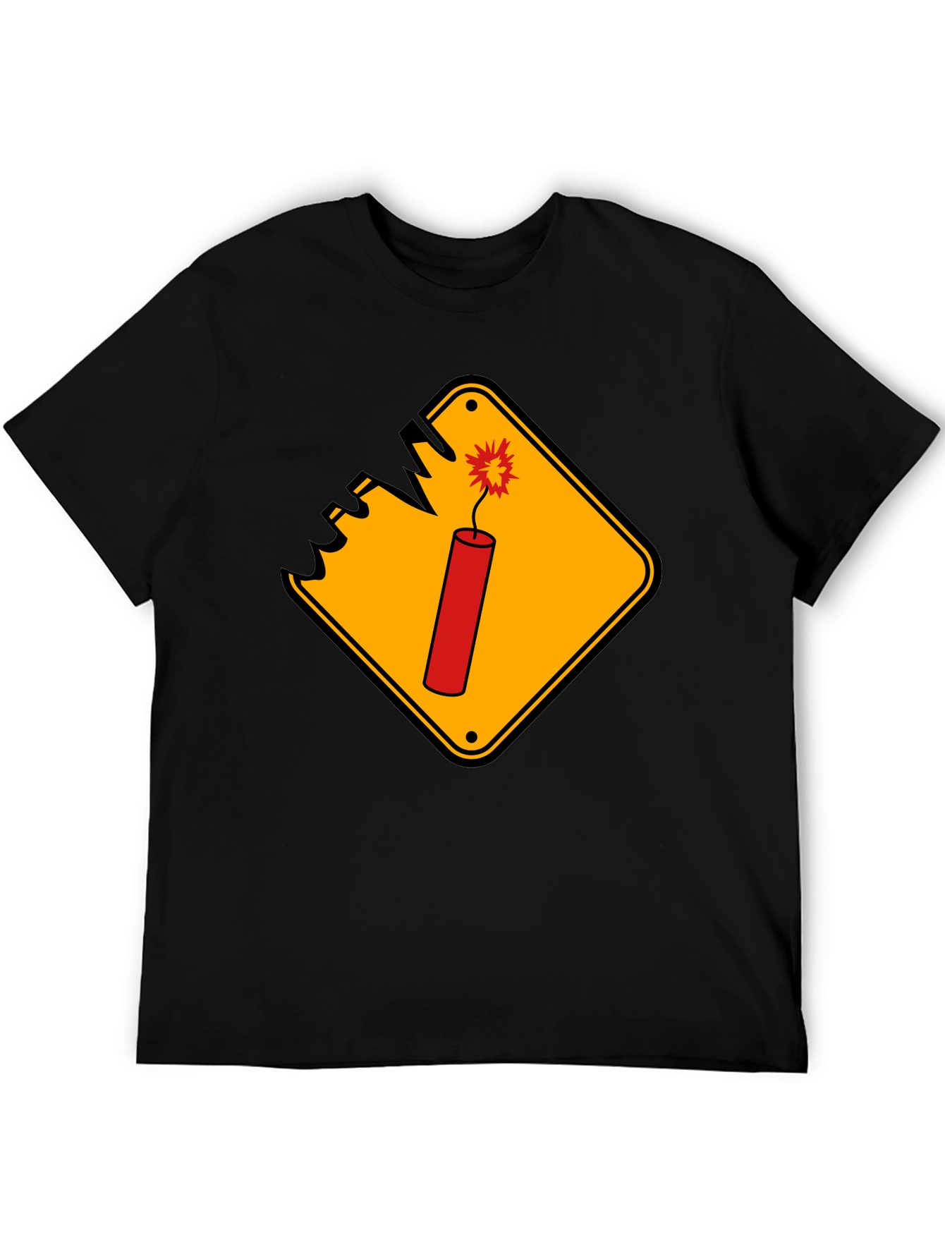 Dynamite Sign Graphic Tee - Bold & Edgy Black T-Shirt