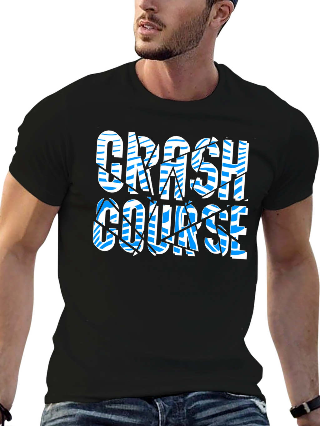 Crash Course Graphic Print Black T-Shirt