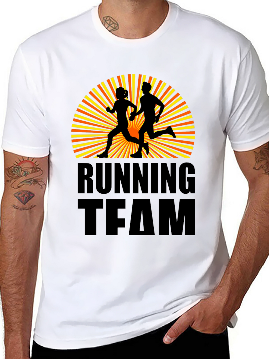 Running Team Graphic T-Shirt - Black