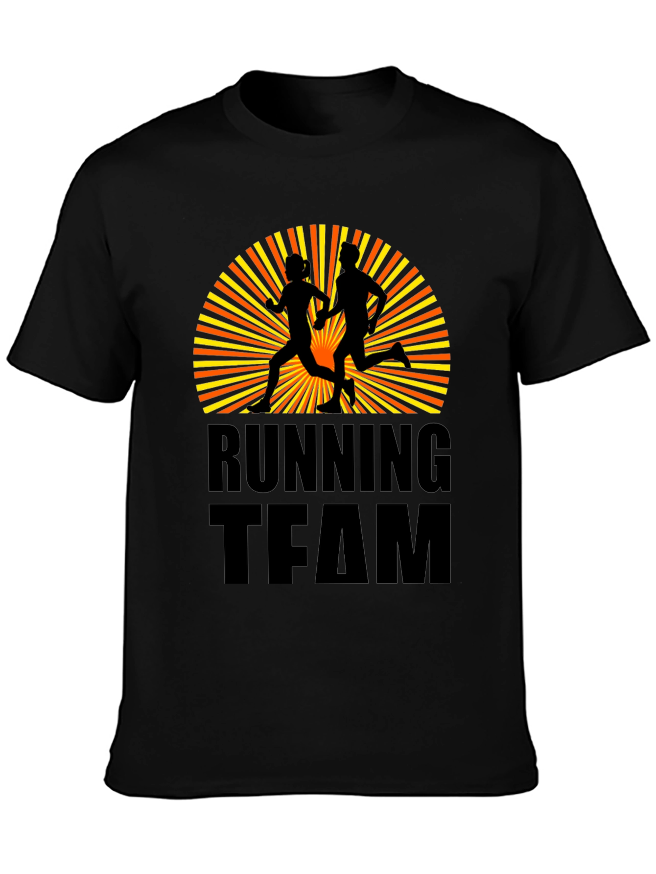 Running Team Graphic T-Shirt - Black