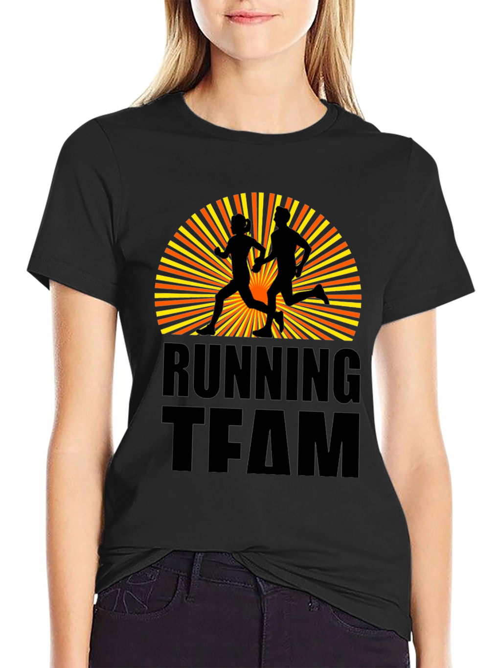 Running Team Graphic T-Shirt - Black