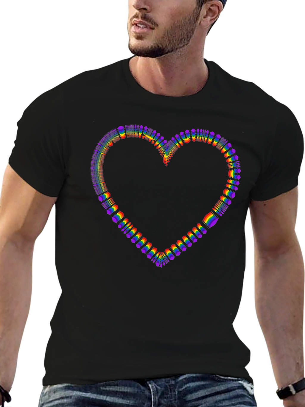 Rainbow Heart Graphic Tee - Pride Edition
