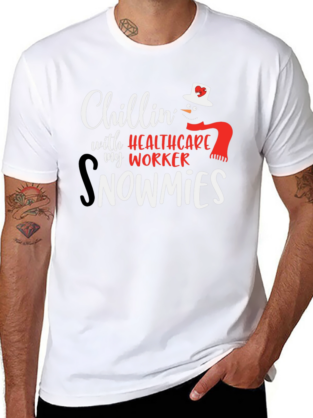 Healthcare Worker Snowmies Graphic Tee