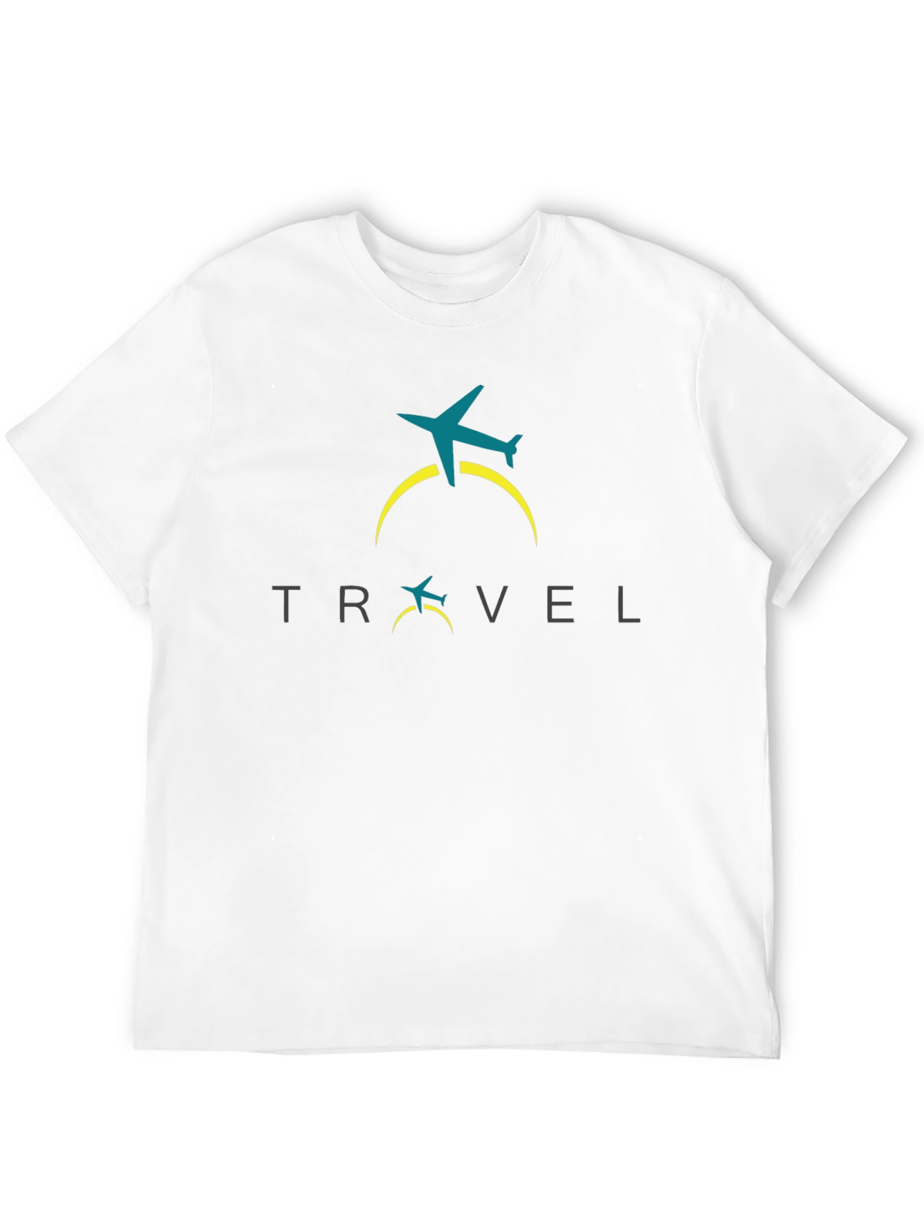 Travel Airplane Graphic T-Shirt - Black