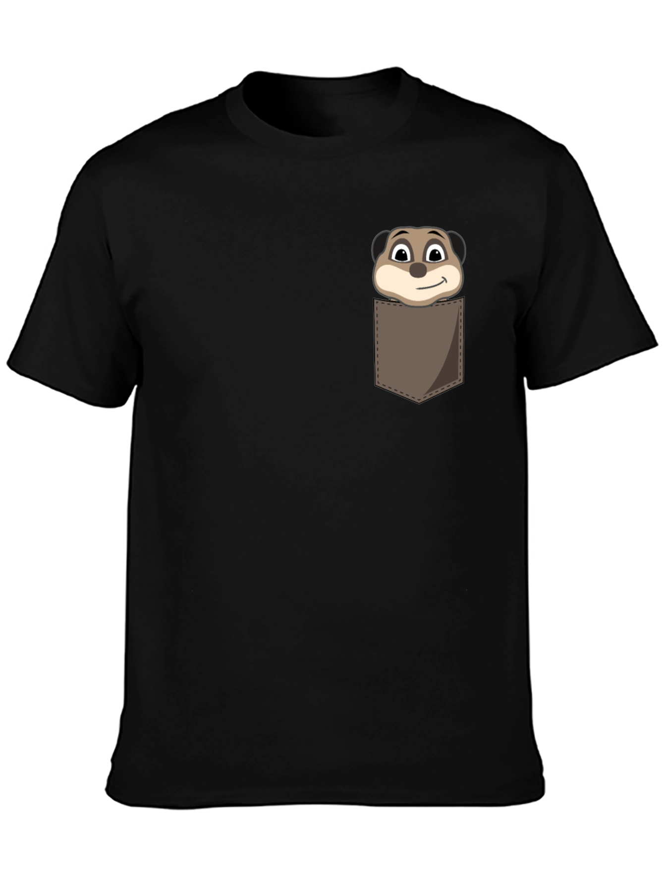 Cartoon Meerkat Pocket T-Shirt