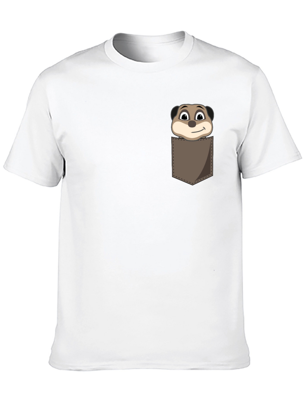 Cartoon Meerkat Pocket T-Shirt