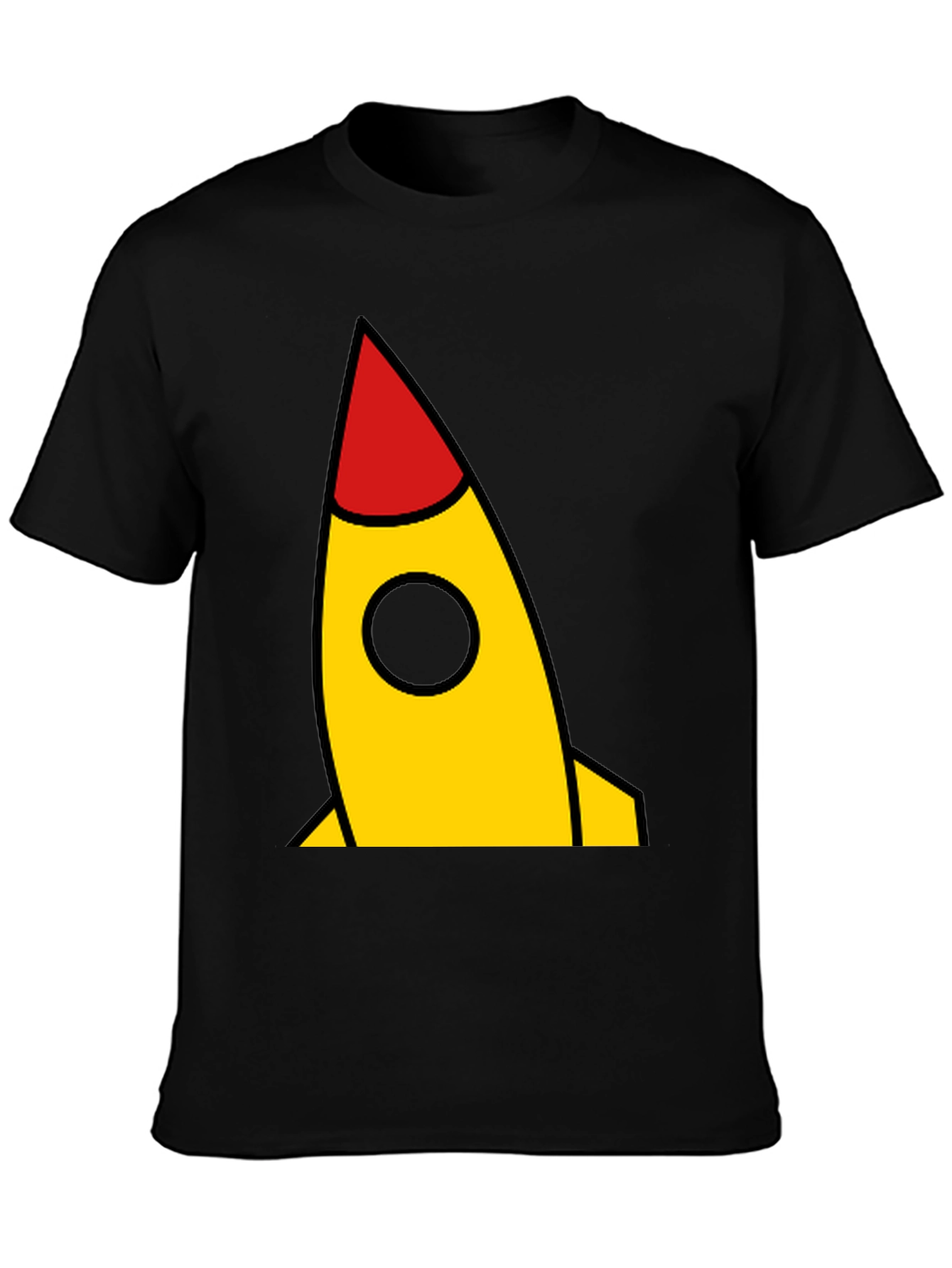 Rocket Graphic Black T-Shirt