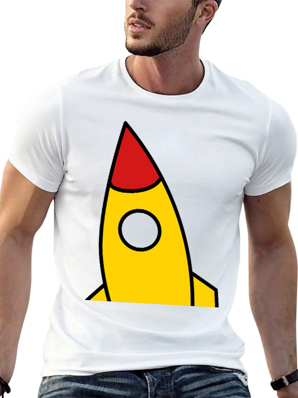 Rocket Graphic Black T-Shirt