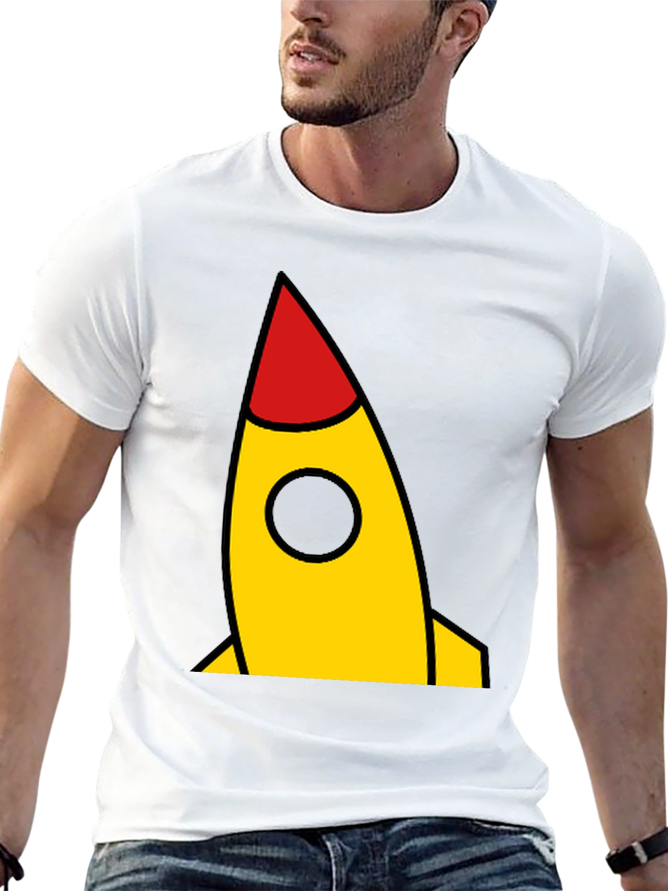 Rocket Graphic Black T-Shirt