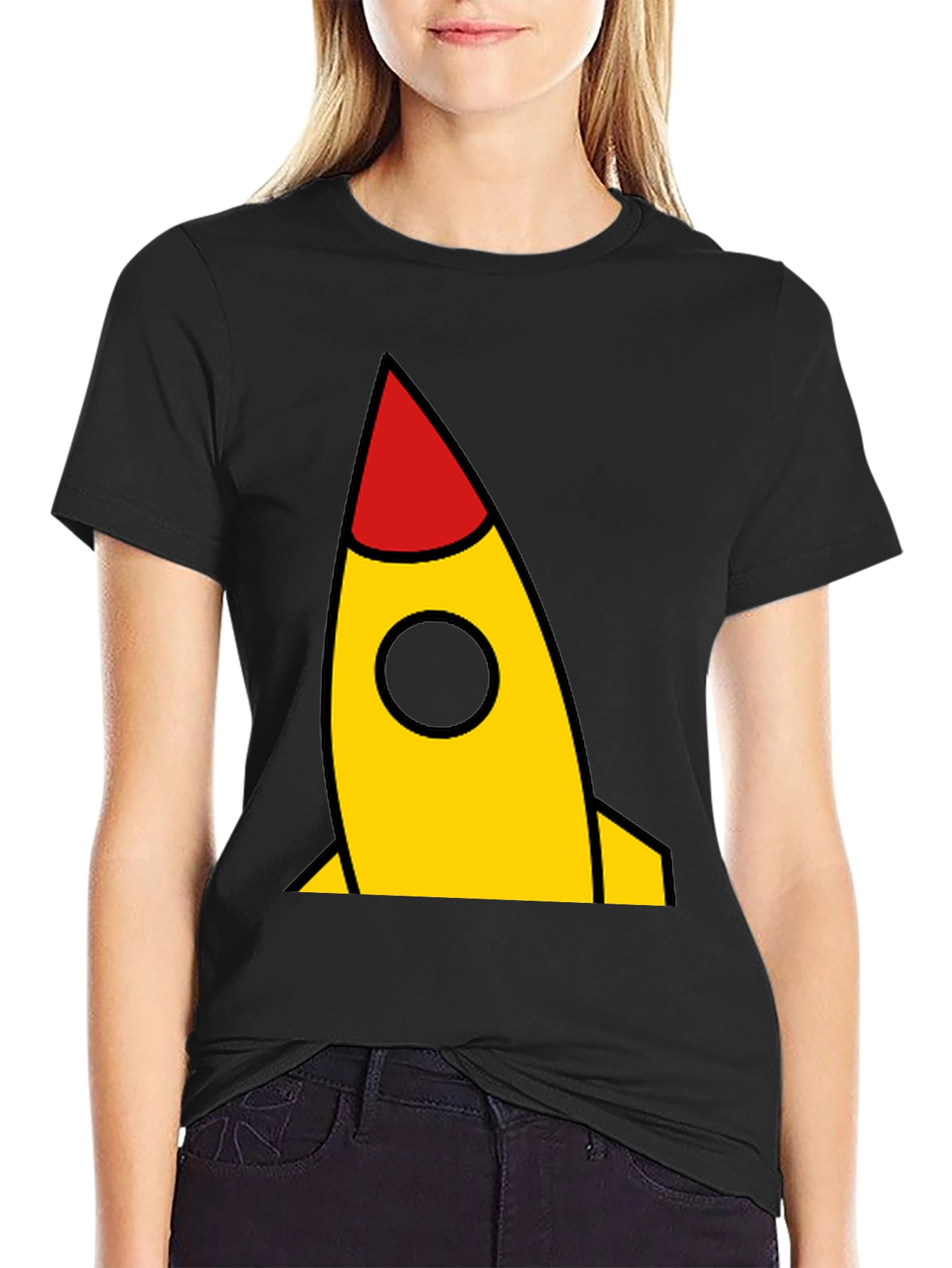Rocket Graphic Black T-Shirt