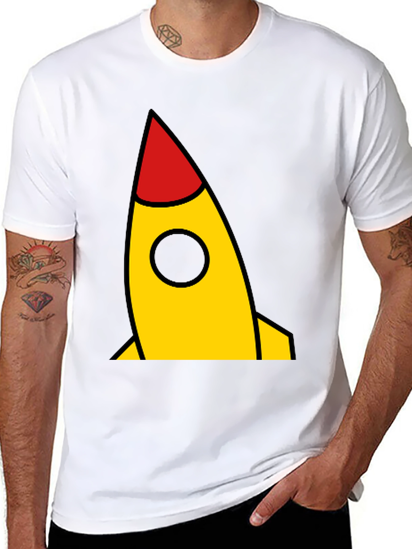 Rocket Graphic Black T-Shirt