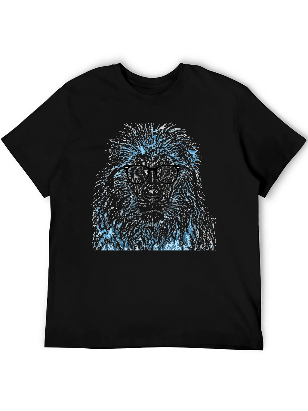 Cool Poodle Graphic Tee - Stylish Mens Black T-Shirt