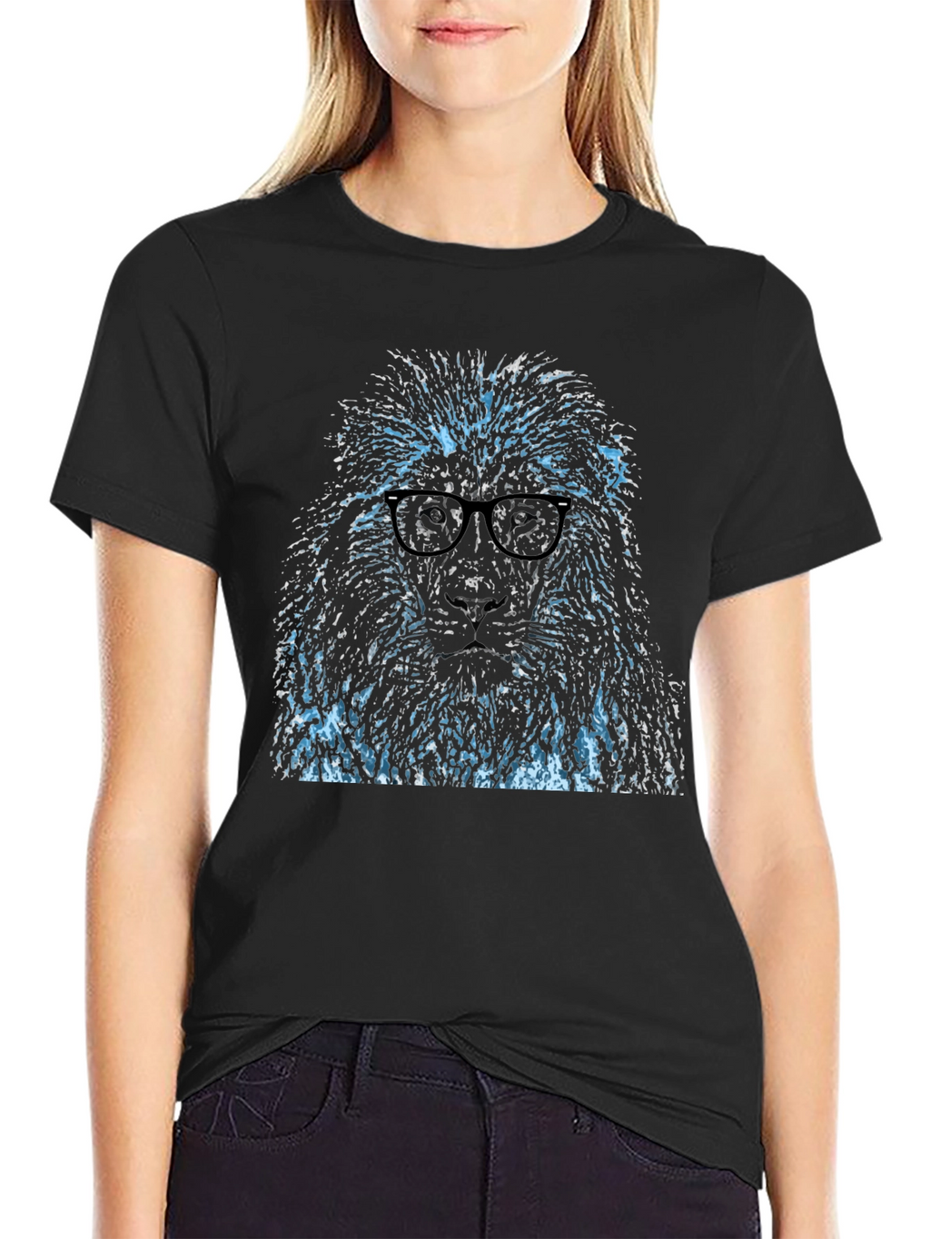 Cool Poodle Graphic Tee - Stylish Mens Black T-Shirt