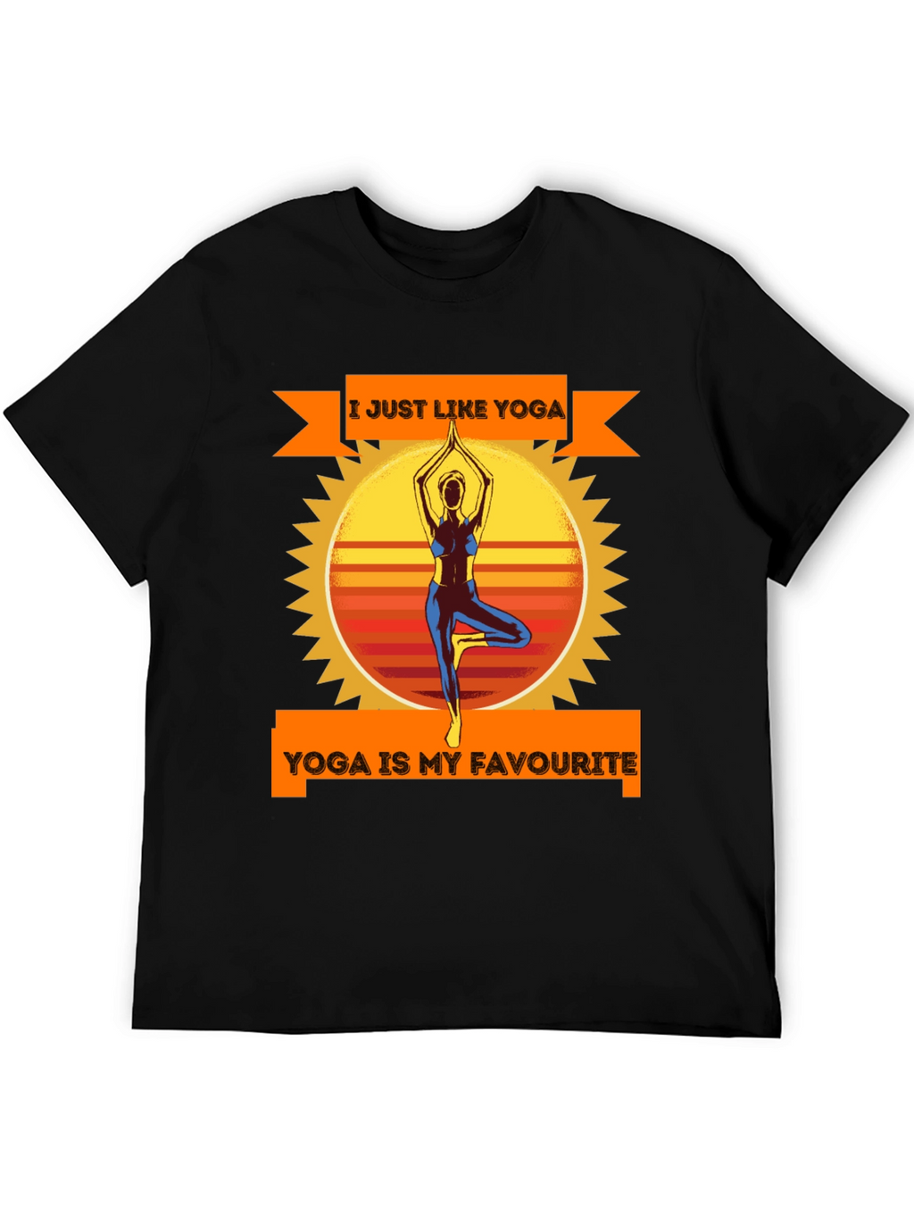 Yoga Lovers Black T-Shirt