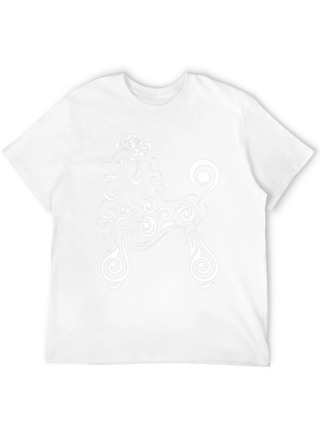 Stylish Black T-Shirt with Poodle Design