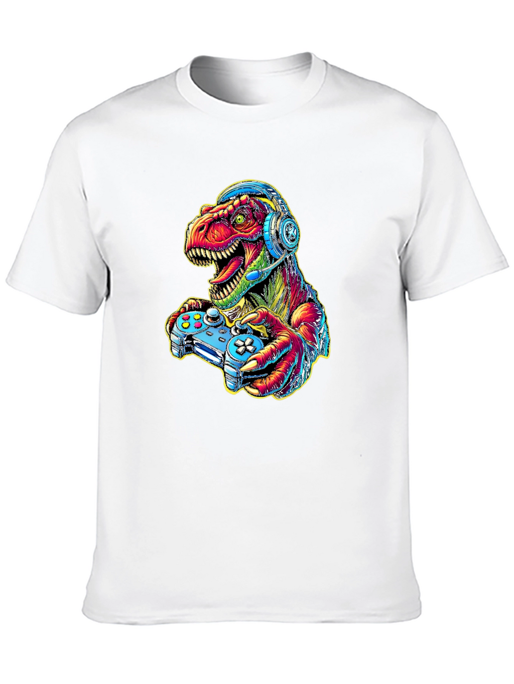 Gamer Dino T-Shirt - Cool Graphic Tee