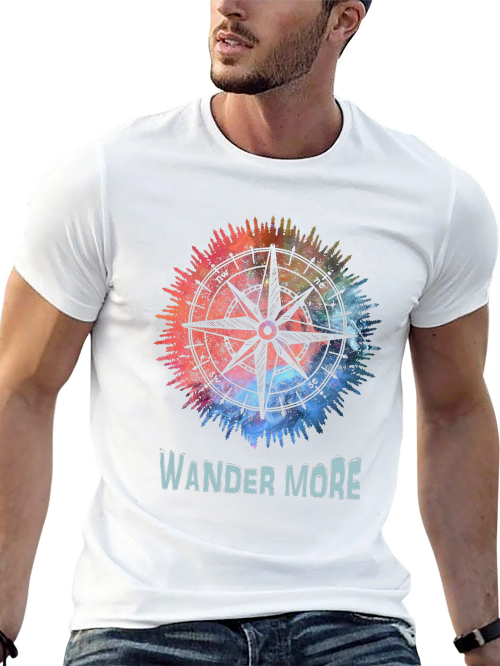Wander More Compass Graphic Tee