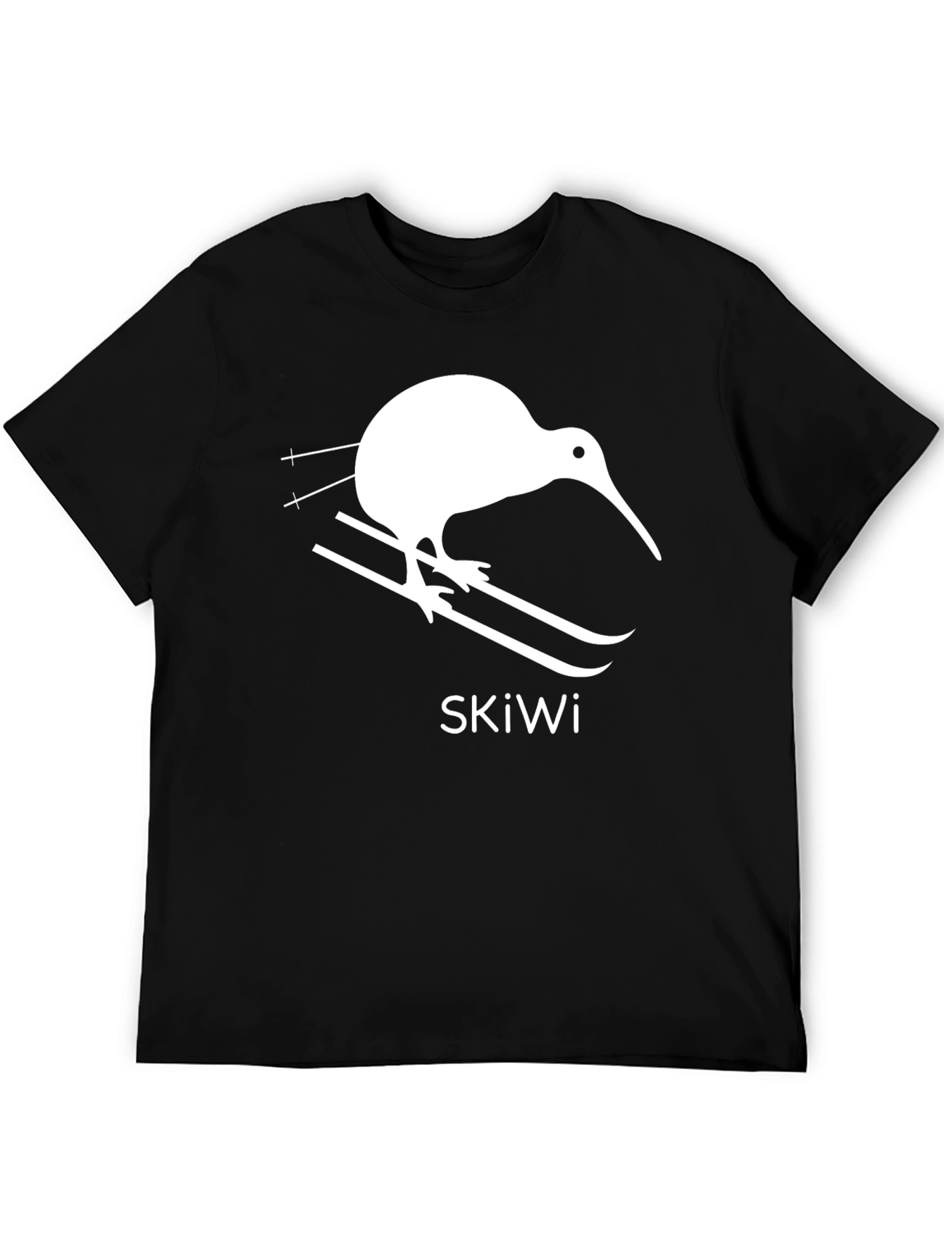 SkiWi T-Shirt - Kiwi Bird on Skis - Unique Design