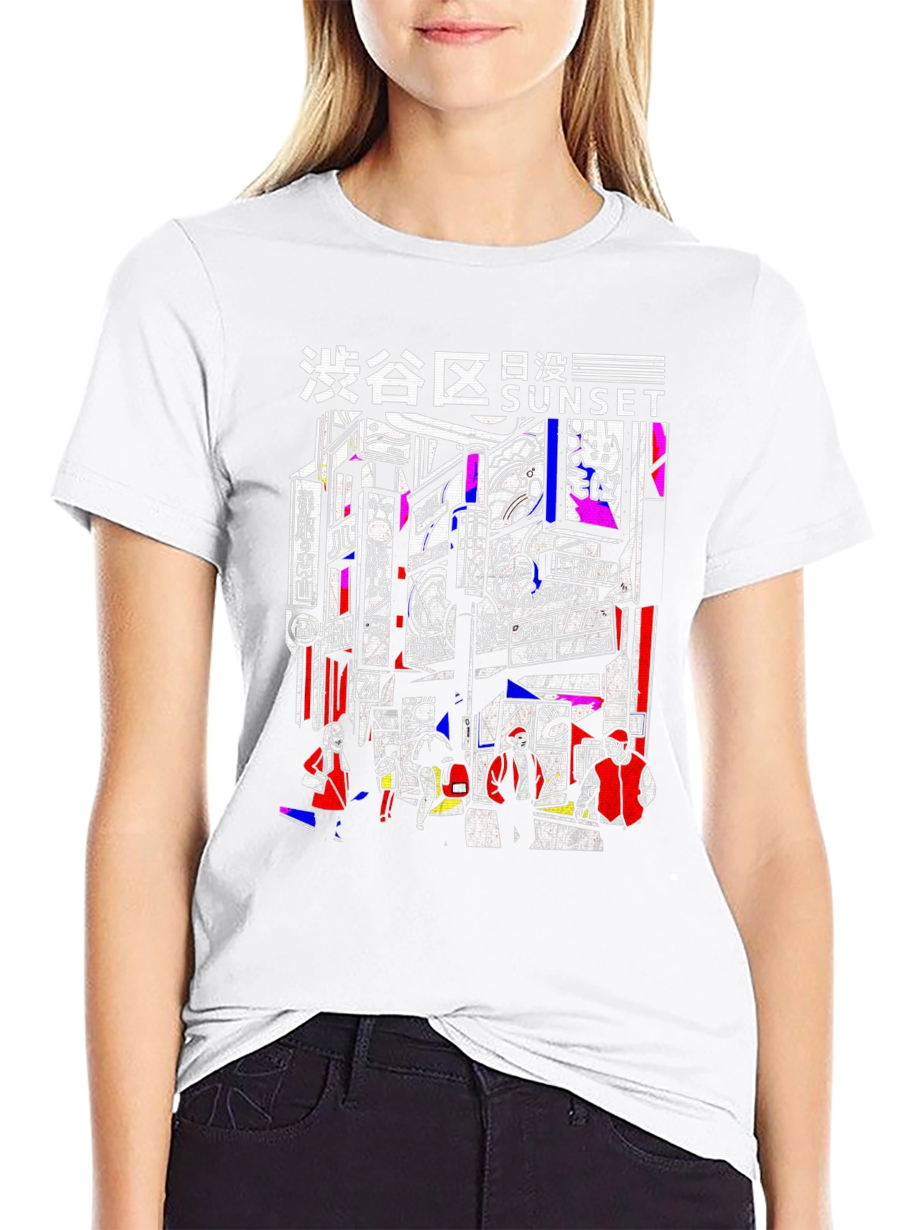 Tokyo Sunset Graphic Tee - Black