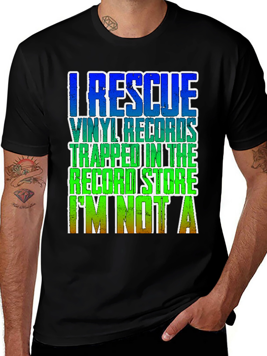 Vinyl Record Rescuer Graphic T-Shirt