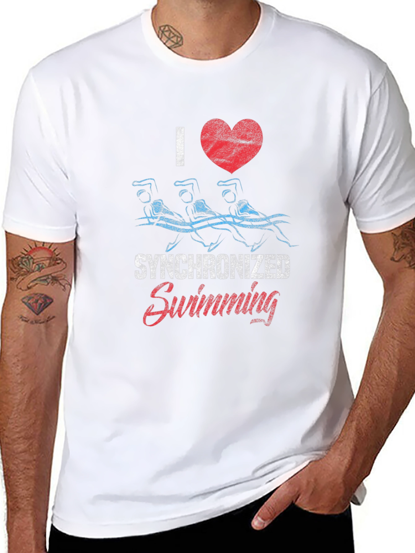 I Love Synchronized Swimming Graphic Tee
