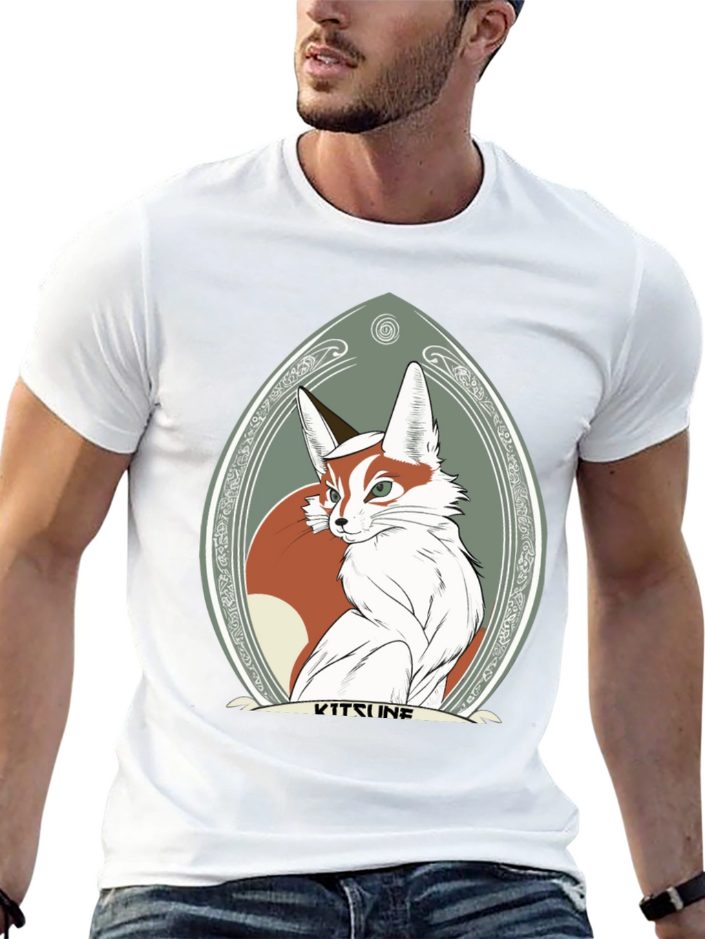 Kitsune Fox Graphic Tee - Stylish & Unique Design