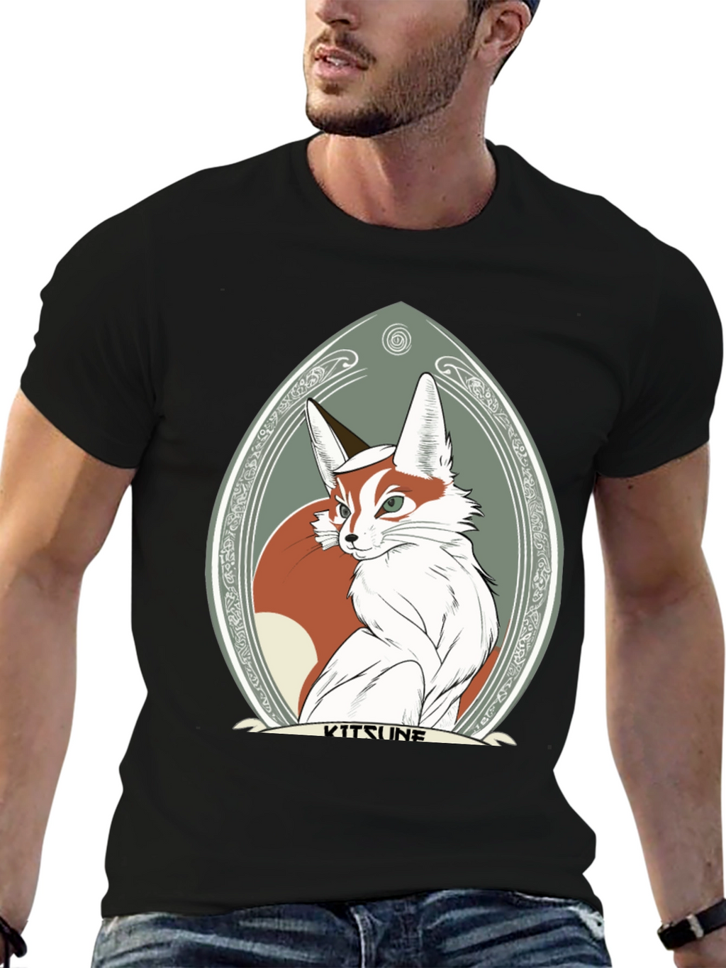 Kitsune Fox Graphic Tee - Stylish & Unique Design