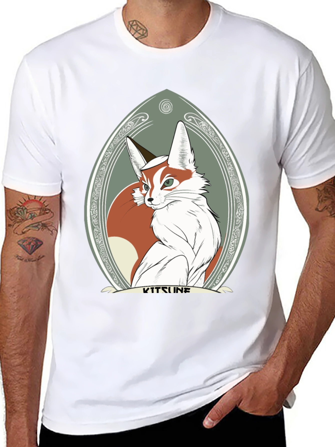 Kitsune Fox Graphic Tee - Stylish & Unique Design