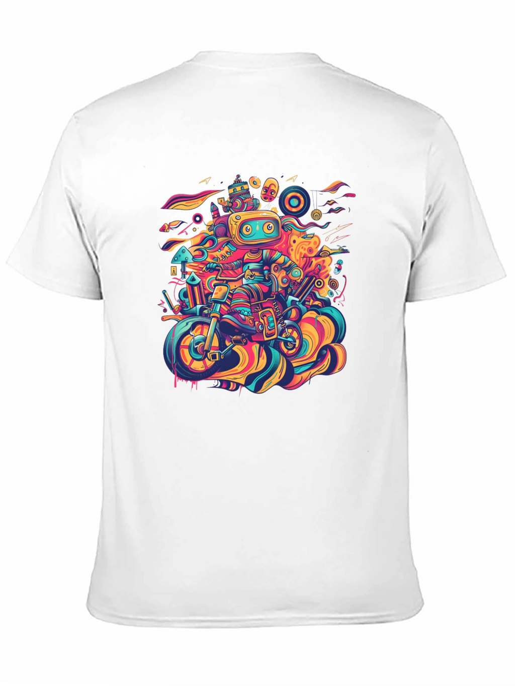 Robot Ride T-Shirt - Cool Graphic Tee