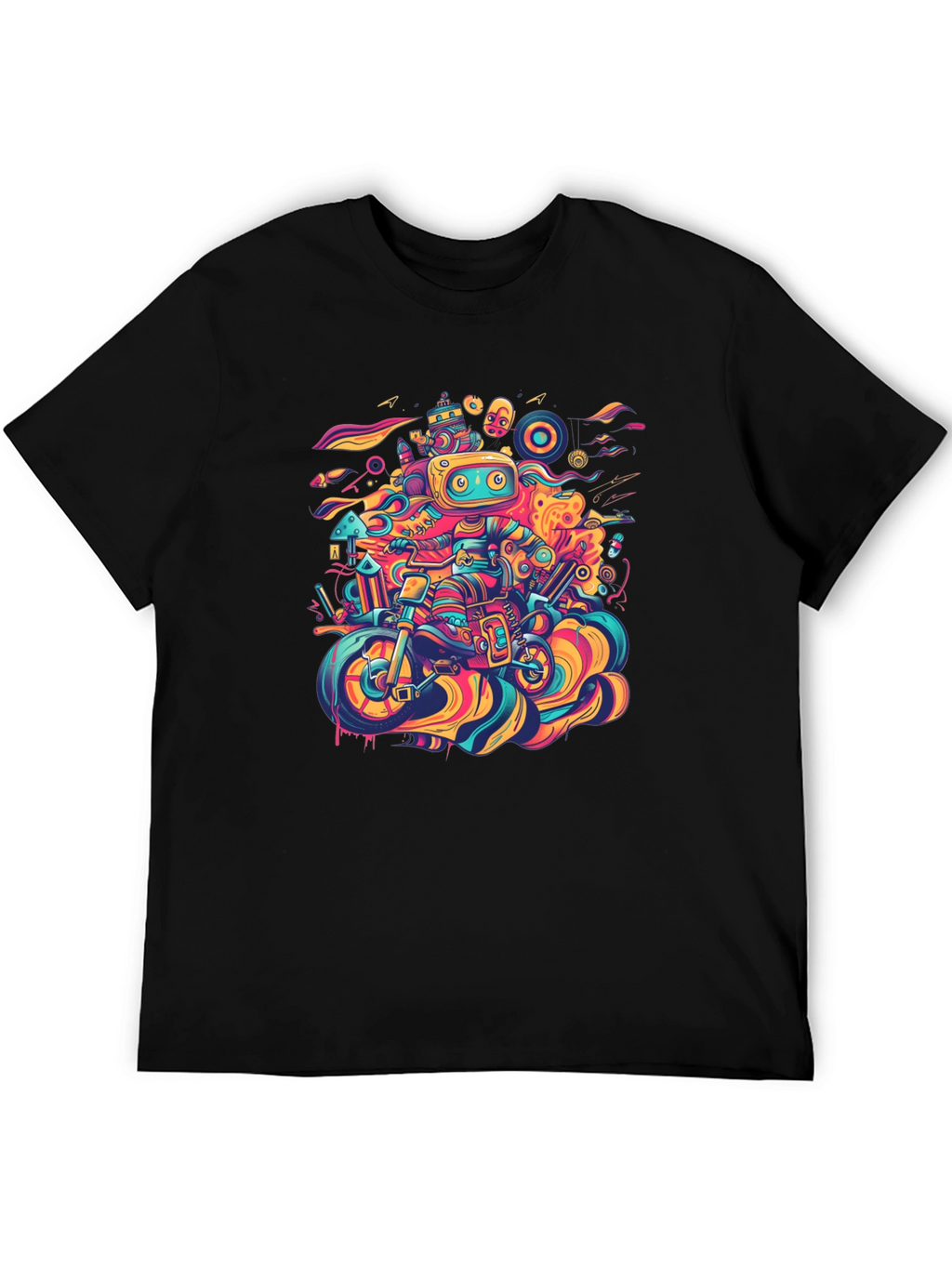 Robot Ride T-Shirt - Cool Graphic Tee