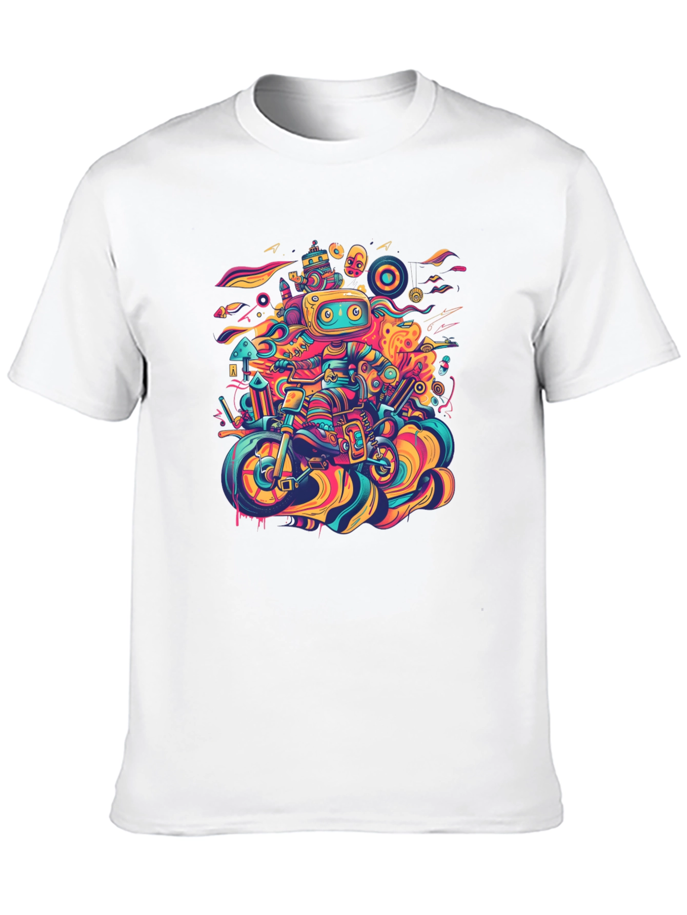 Robot Ride T-Shirt - Cool Graphic Tee