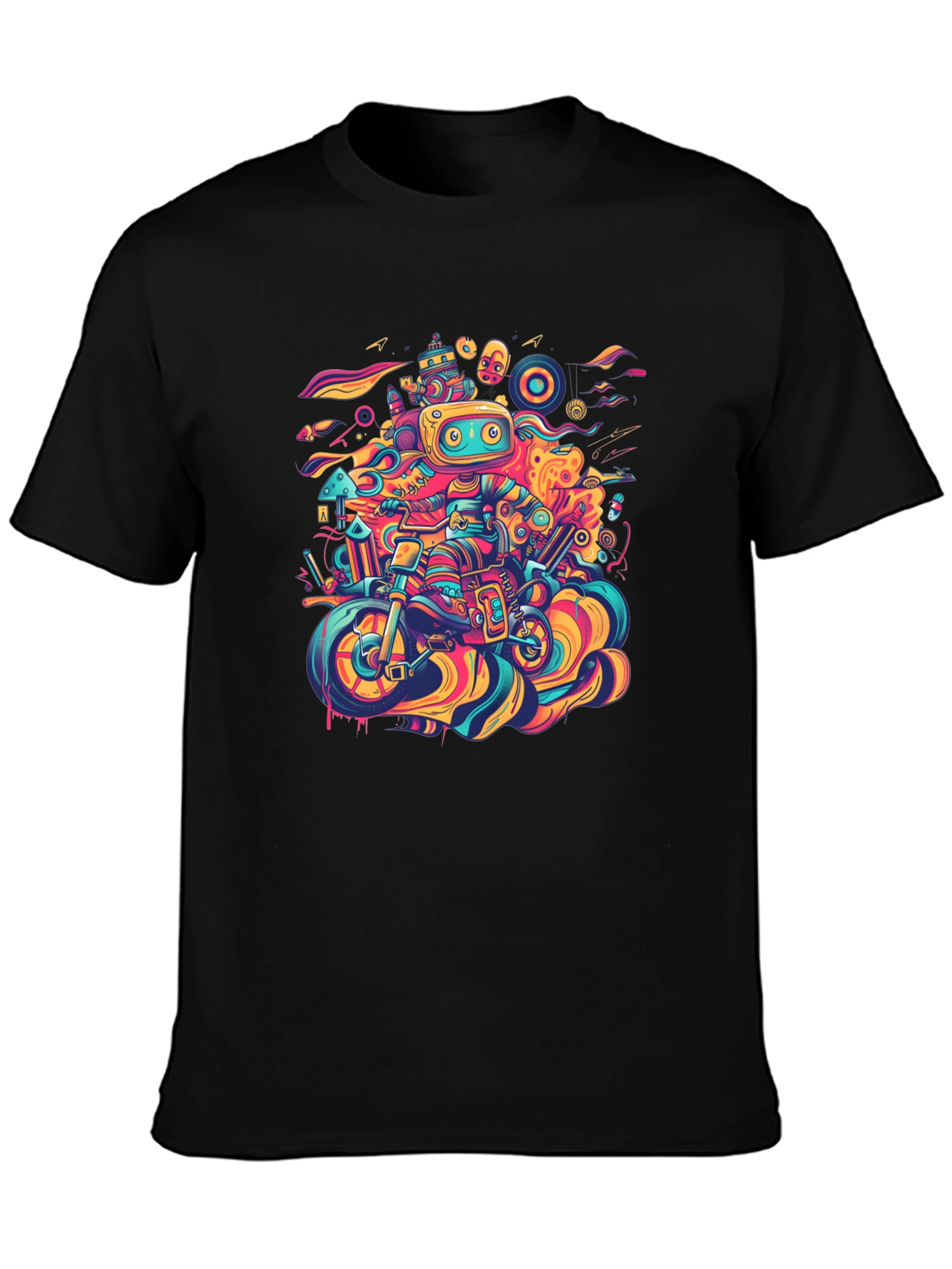 Robot Ride T-Shirt - Cool Graphic Tee