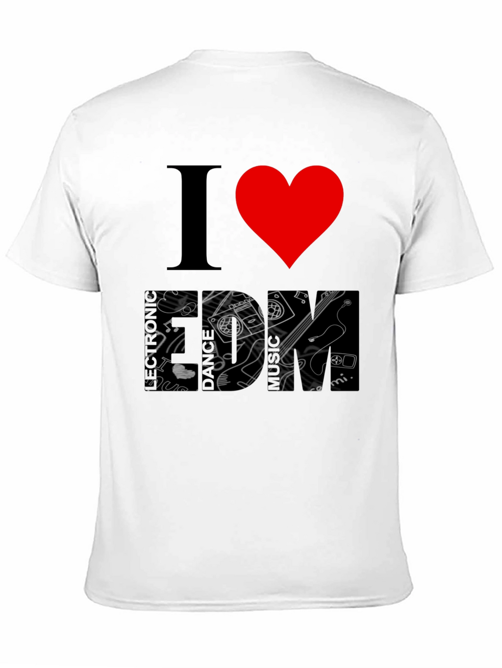 I Heart Music Black Graphic T-Shirt