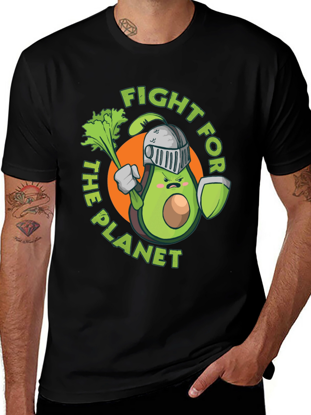 Fight for the Planet Avocado Knight Graphic Tee