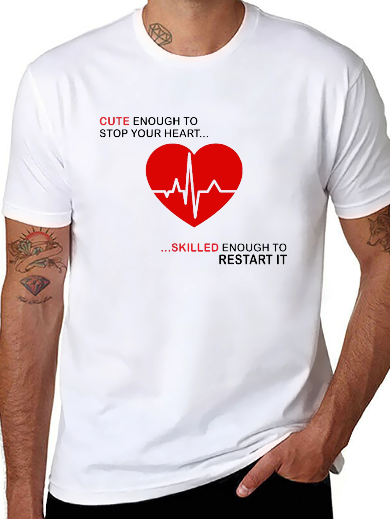 Cute Enough Heartbeat T-Shirt - Medical Humor Tee