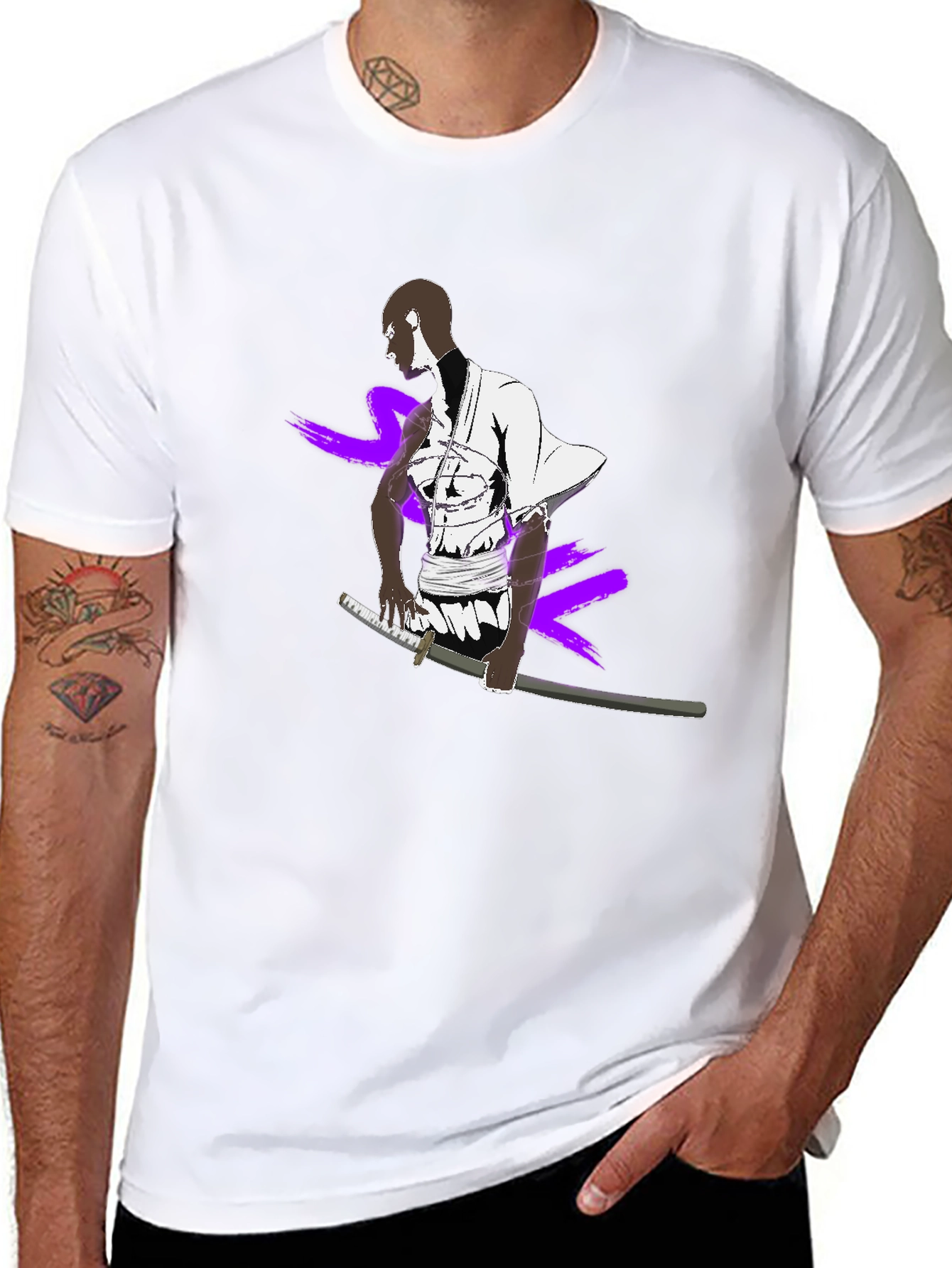 Samurai Graphic Black T-Shirt