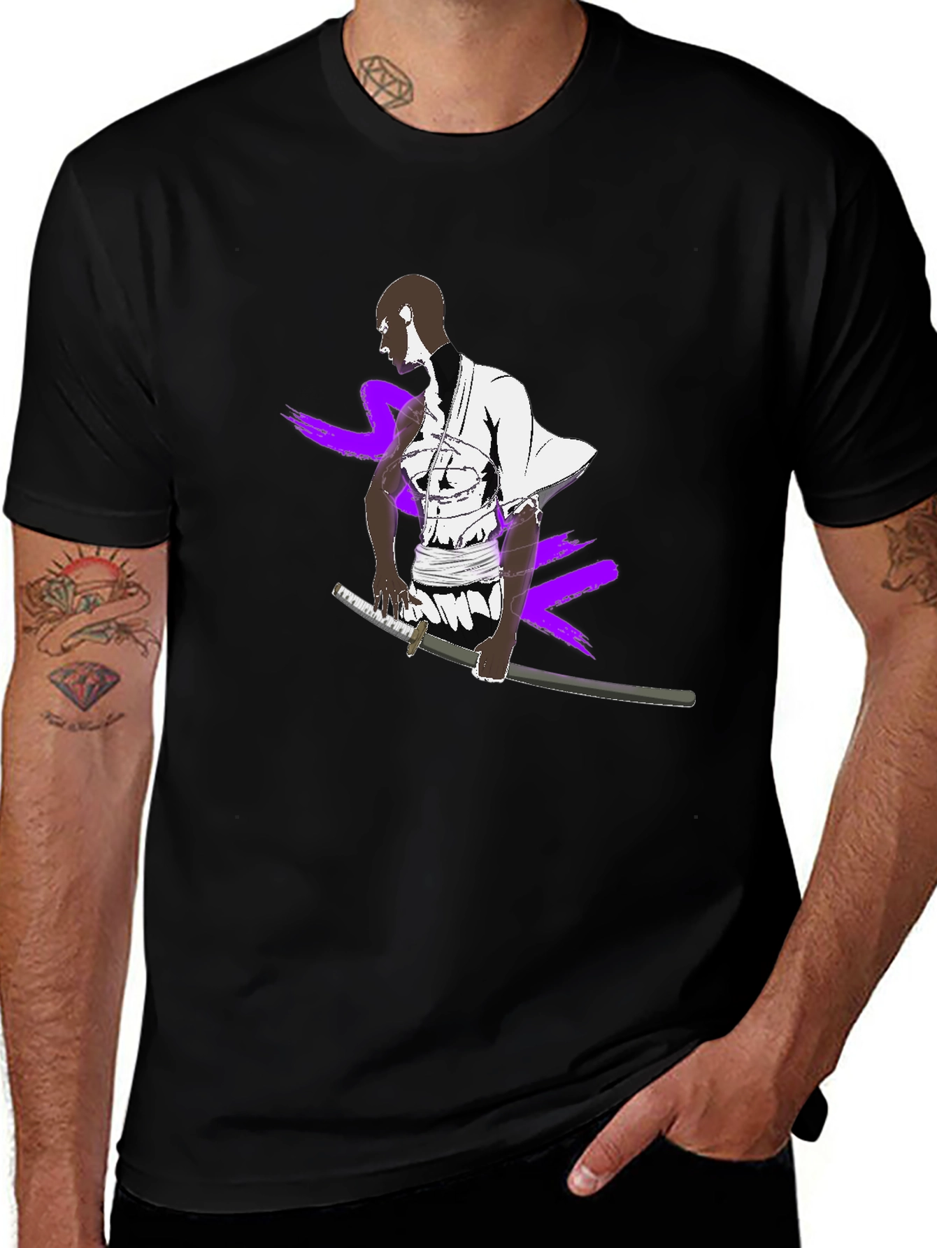 Samurai Graphic Black T-Shirt