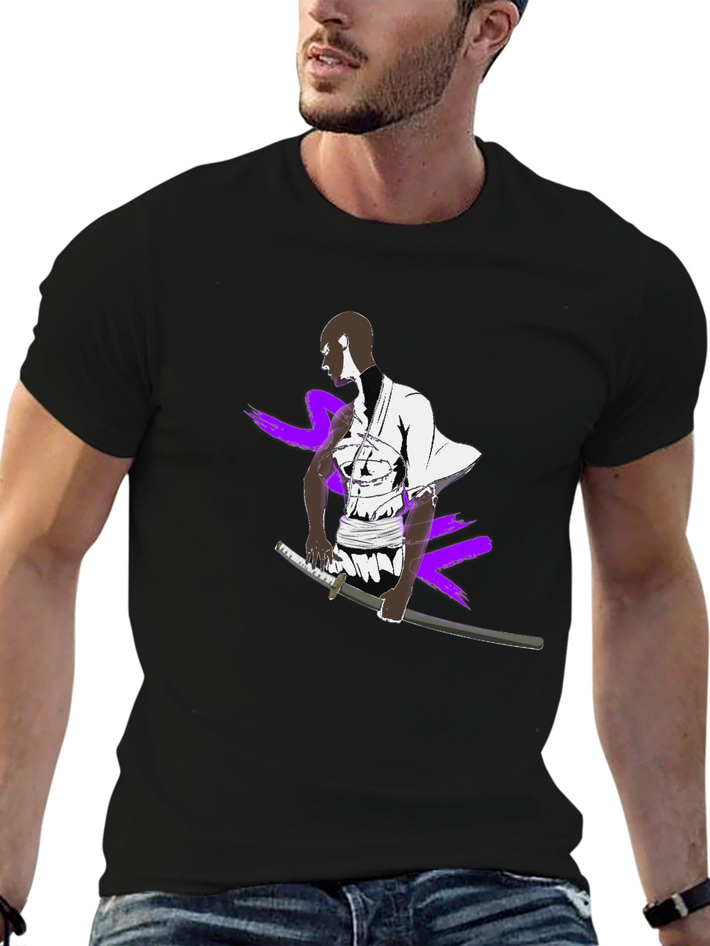 Samurai Graphic Black T-Shirt