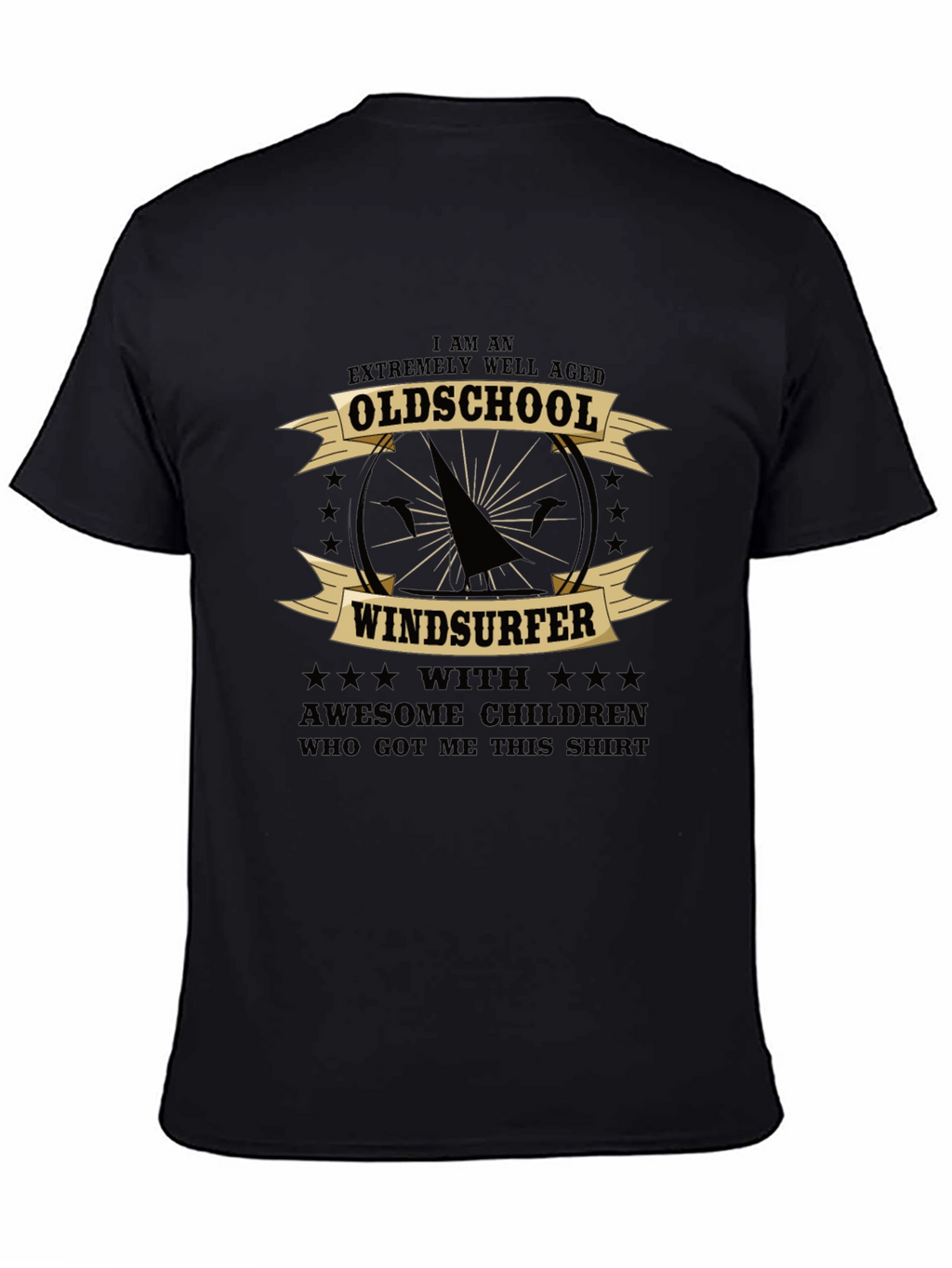 Oldschool Windsurfer Graphic T-Shirt