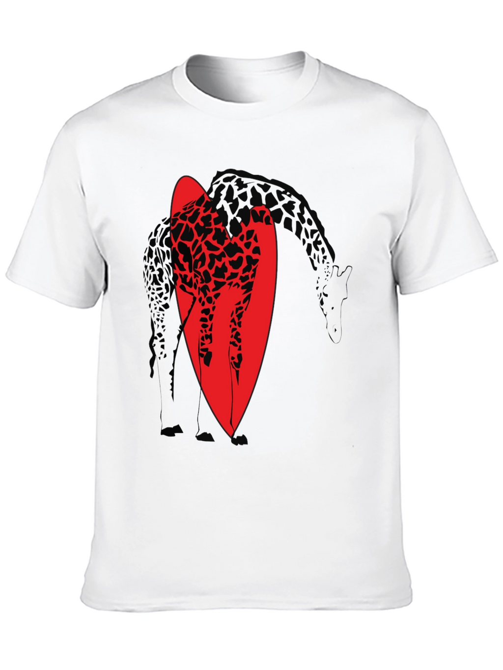 Giraffe Graphic Tee - Stylish Black Cotton T-Shirt