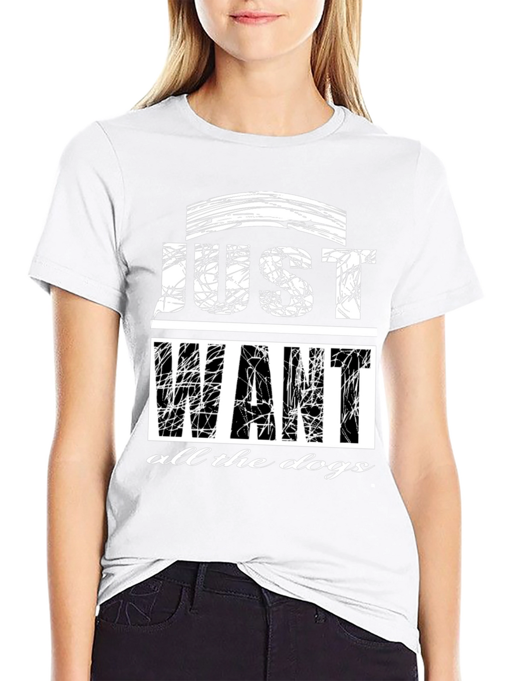 Just Want All The Dogs Graphic T-Shirt