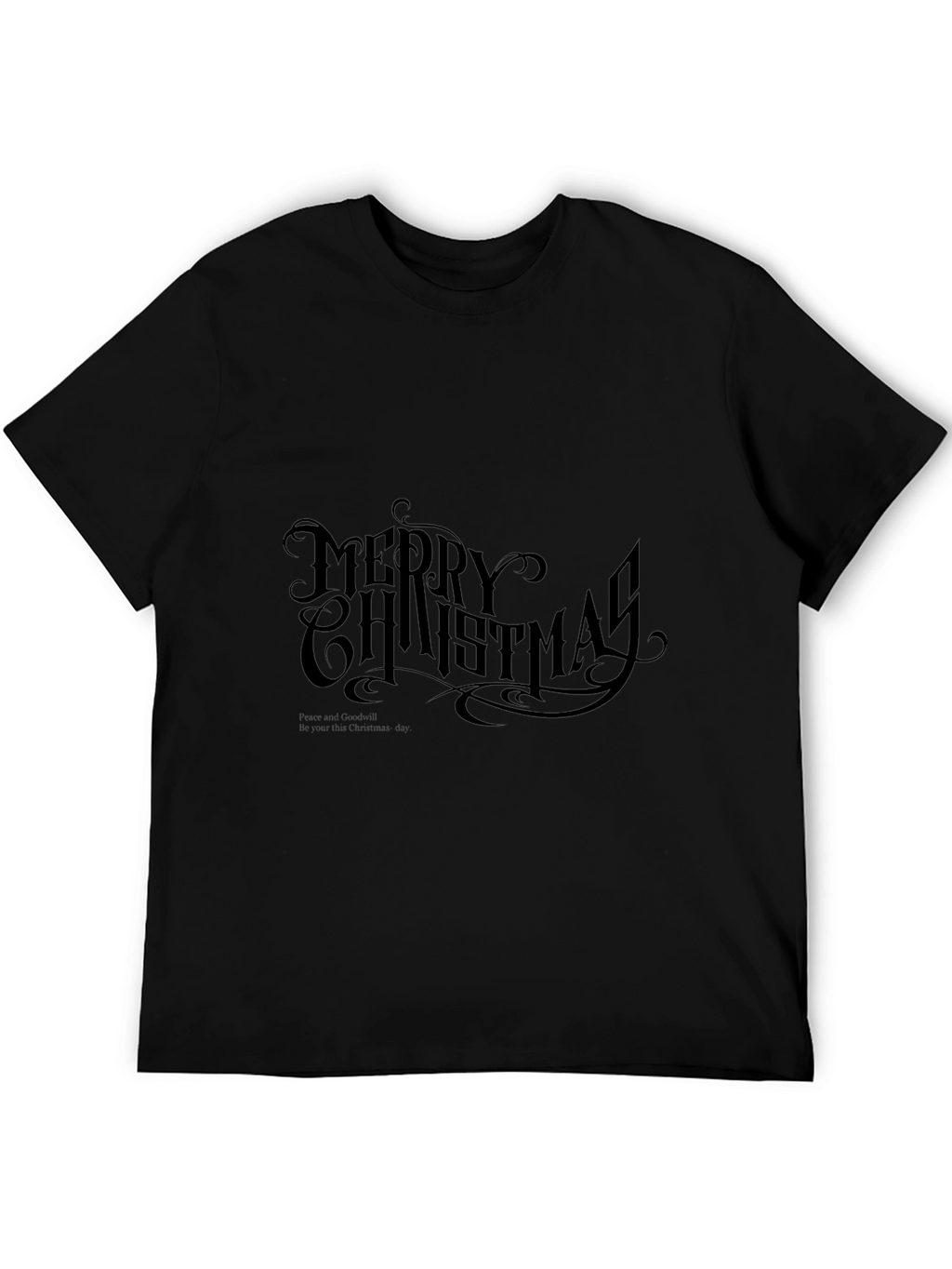 Merry Christmas Black Graphic Tee