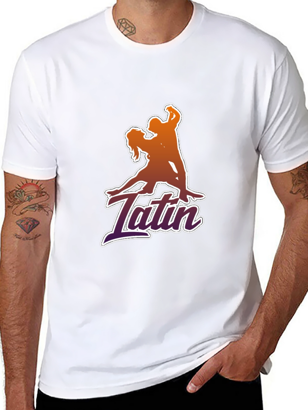 Latin Dance Graphic Tee - Stylish Black T-Shirt