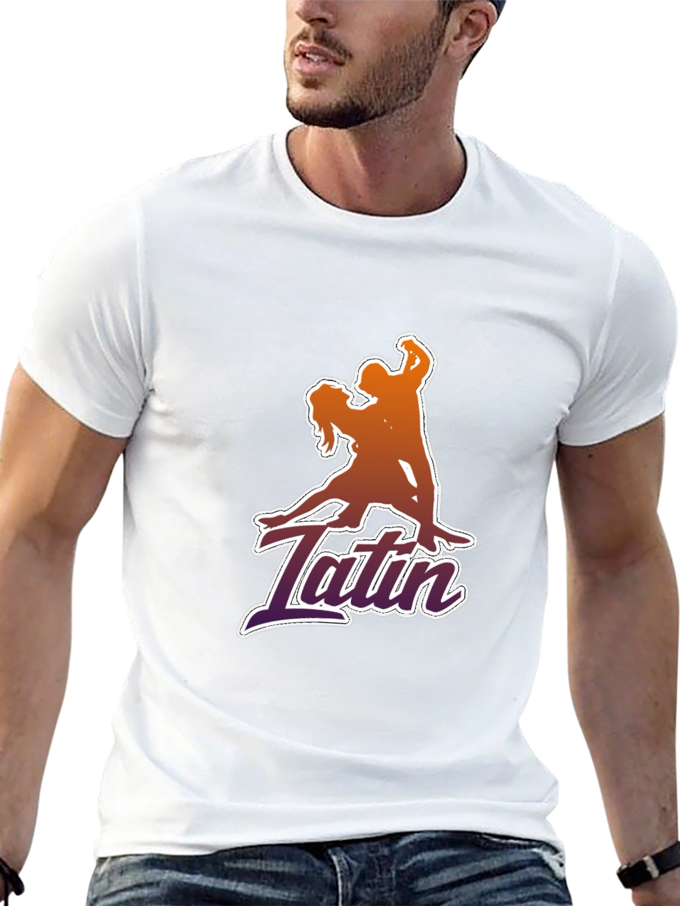 Latin Dance Graphic Tee - Stylish Black T-Shirt