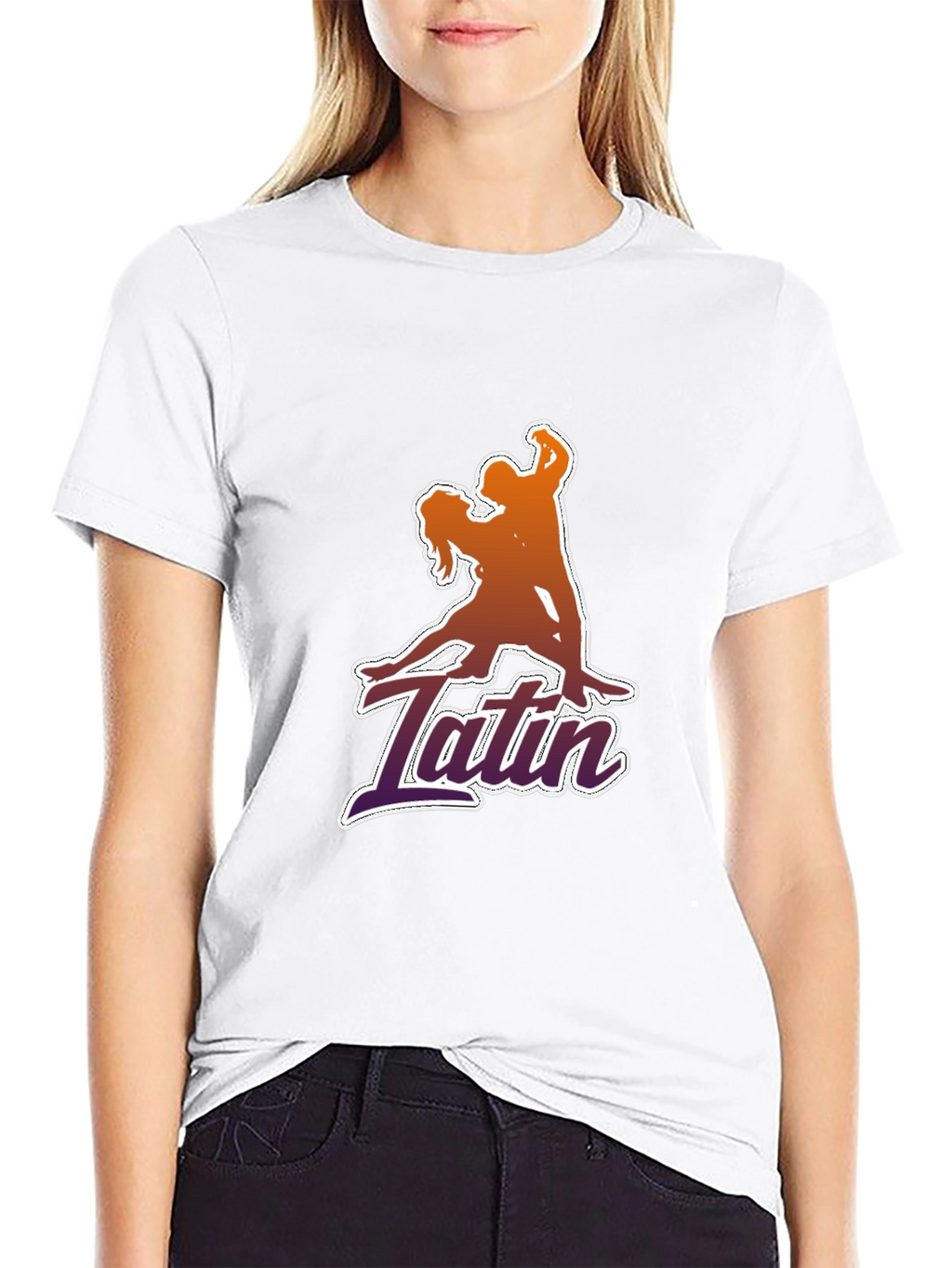 Latin Dance Graphic Tee - Stylish Black T-Shirt