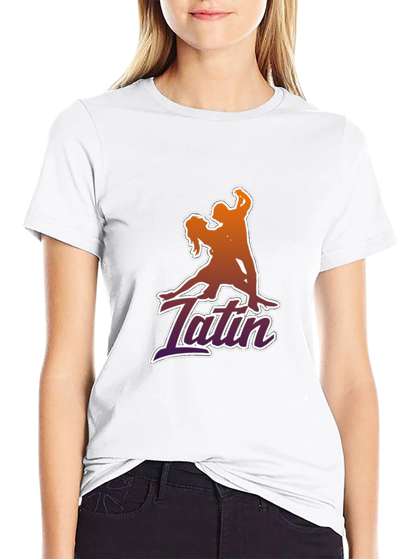 Latin Dance Graphic Tee - Stylish Black T-Shirt