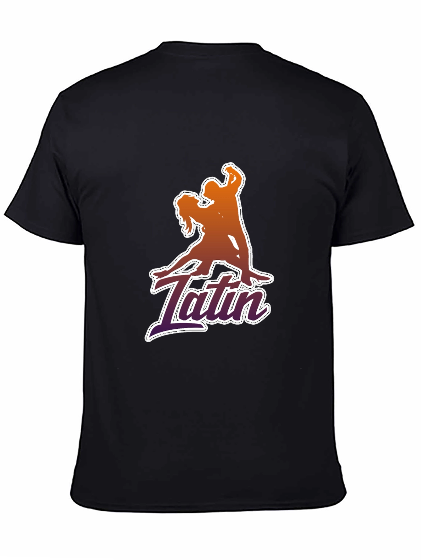 Latin Dance Graphic Tee - Stylish Black T-Shirt