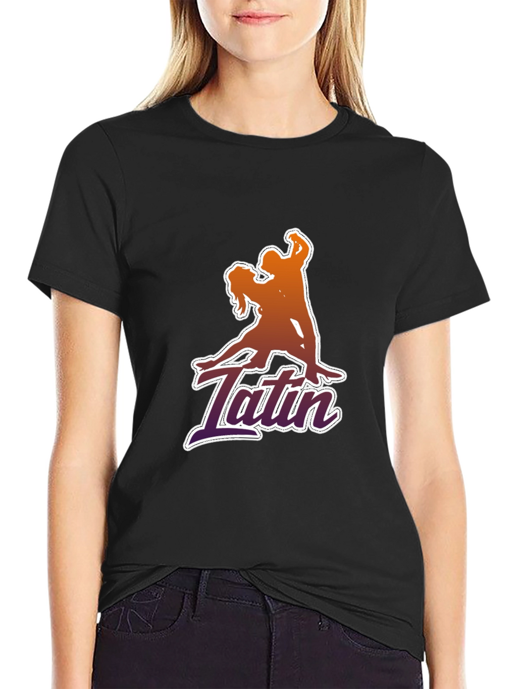 Latin Dance Graphic Tee - Stylish Black T-Shirt